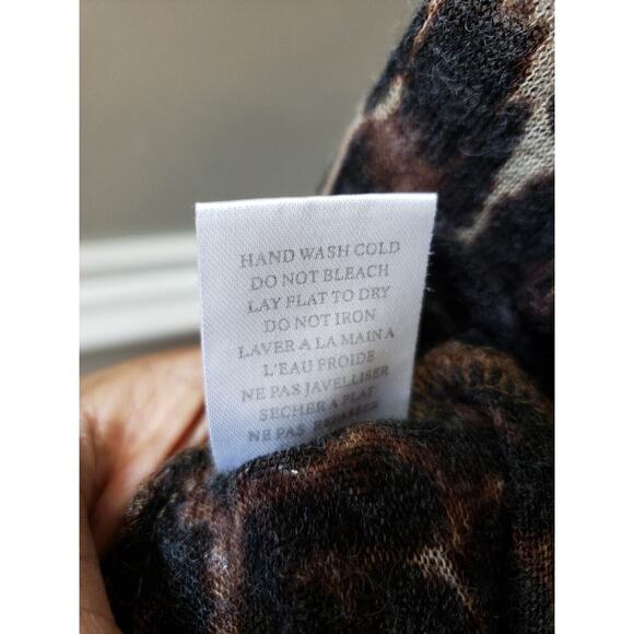 Fleur De Lis Tunic Top Women Medium Multicolor Long Sleeves Round Neck Pullover - Picture 10 of 13